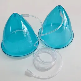 HotSale 2st 180ml Största XXL-storlek Plast Bluewhite Big Cup för Butt Lift Machine Bröstförstoring Vakuum Sugutrustning
