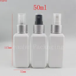 Preço de atacado 50 ml x 50 perfumes vazios brancos Bomba de pulverização Garrafa de plástico para cuidados pessoais, 50cc Pulverizador CosmeticsGood Qualtity