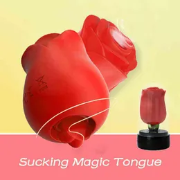 NXY Vibrators Rose Zuigen Likken Vrouwelijke Sex Toy Clitoris Teptel Stimulator G-Spot Vibrator Masturbatie Produkten Vorouwen träffade Doos 1211