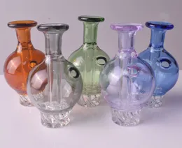 Rökning Tillbehör Färgad Glas Spinning Bubble Carb Caps med 5 slag Färger Suitfor Quartz Banger Nails Water Bongs