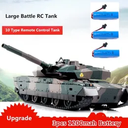 Newest RC Battle Tank XQTK24 with 3pcs battery 45 degree slope off road 330degree rotating turret remote contorl RC tank Gifts 201208