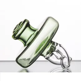 Dual-Richtungs-Luftstrom-Glas-Vergaserdeckel, rotierende Glaskuppel mit hohlen Innenrohren für flache Quratz-Banger-Terp-Perleneinsätze