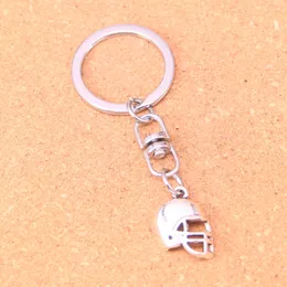 Fashion Keychain 20*15mm soccor football helmet Pendants DIY Jewelry Car Key Chain Ring Holder Souvenir For Gift