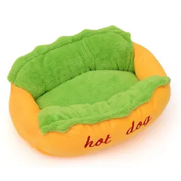 Теплый моющийся PET Hot Dog Bed Различный размер Большой собака Кошка Cat Cuushion Дом Щенок Теплый питомник Диван Коврик Одеял маленький Cat Dog House 201130