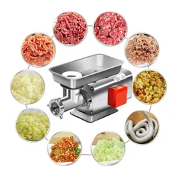 1100W 220V Powerful Stainless Steel Electric Meat Grinders Home Sausage Stuffer Meat Mincer Heavy Duty Household Meat Mincer