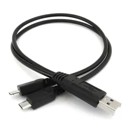 USB Male Universal Micro USB Dual Male Y Adapter Splitter Cable Convertor