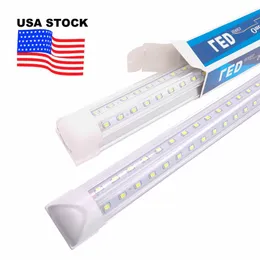 Tubi a LED a forma di V da 2 piedi 3 piedi 4 piedi 5 piedi 6 piedi 8 piedi 18 - 144 W T8 Tubo LED integrato Apparecchio di illuminazione a LED Luci da lavoro per negozio Stock negli Stati Uniti