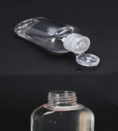 30ml / 50ml / 60mlの空の手のサニタライザーボトル、プラスチッククリアキーホルダーの詰め替え可能なボトル携帯用絞りコンテナーEEC448