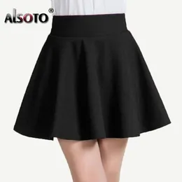 Kjolar Vinter och sommarstil Märke Kvinnor Skirt Elastic Faldas Ladies Midi Sexig Tjej Mini Short Saia Feminina1