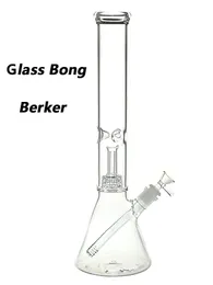 Glas-Shisha-Bongs, Rohr-Rig, 50 mm, Höhe: 15 Zoll, Becher mit 14/19 mm Unterrohr und Glasschale, 1000 g/Stück für GB043