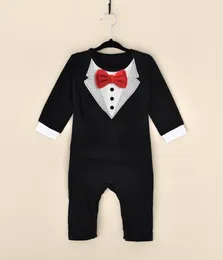 1set New Newborn Boy Baby Formal Suit Tuxedo Pants Jumpsuit Gentleman Clothes For Infant Baby Jumpsuits Clothes