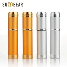 5ML Portable Aluminum Refillable Glass Perfume Bottle With Sprayer Empty Cosmetic Parfume Vial For Traveler