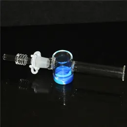 Hookahs Mini Glass Nectar med 10mm 14mm kvartspetsar Keck Clip Reclaimer Ash Catcher Dry Herb Slide Bowl Piece Quartz Banger Nails