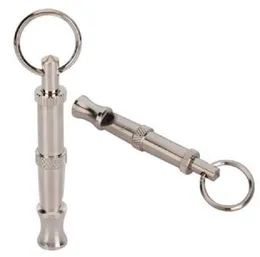 by dhl or ems 200 pieces High Quality Stainless steel Dog Puppy Whistle Ultrasonic Adjustable Sound Key Training for Dog