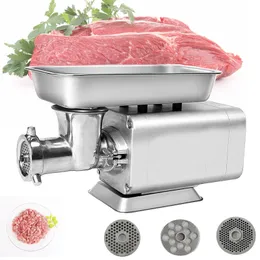 220 V 1100 W multifuncional em aço inoxidável moedor de carne elétrica máquina de enchimento de salsicha picadora ferramenta de cozinha 120 KG/H
