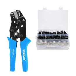 SN-01BM XH2.54 SM Plug Spring Clamp Crimping Tool Crimping Pliers AWG28-20 With 520/1500pc Dupont 2.54mm Pin Terminal Connectors Y200321