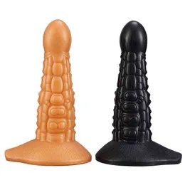 NXY Dildos Anal Toys Artificial Balsam Pear Fun Backyard Plug for Men and Women Masturbation Device Soft Silicone Expansion False Penis Adult Sex 0225