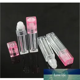 Wholesale6.5ml Square Lip Gloss Oil Essential Oil Perfume Bottle Roller Ball Thick Roll On Durable For Travel Cosmetic Container
