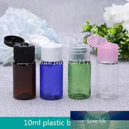 30 sztuk 10 ml podróży plastikowy kosmetyk pusta butelka z ponownym napełnianiem z klapką Cap Essential Oil Cream Próbki Opakowanie Makeup Pojemnik