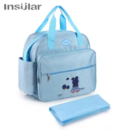 INSULAR Borse per pannolini per il bambino Mummia Maternità Borsa per pannolini Borse per pannolini Stampato Moda Spalla Messenger Madre Baby Out Pacchetto LJ201013