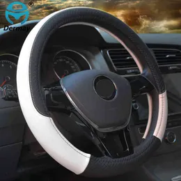 9 Color Sport Car Steering Wheel Covers AntiSlip Leather Car Steering Wheel Cover AutoStyling AntiCatch Holder Protor J220808