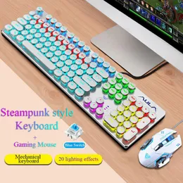 2020 Игровая клавиатура и мышь Проводная клавиатура с подсветкой Gamer комплект 5500Dpi Бесшумный Gaming Mouse Набор для портативных ПК