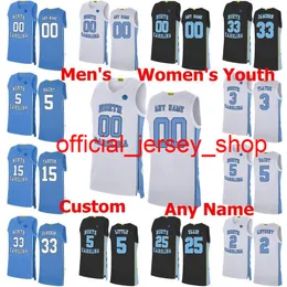 North Carolina Tar Heels College-Basketballtrikots Cameron 13 Johnson-Trikot Christian Keeling 2 White Harrison 40 Barnes Individuell genäht