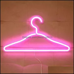 Kleiderbügel Racks Kleidung Housekee Organisation Hausgarten Licht Led Neon Kleiderbügel Halter Kleidung Hose Lagerung Tuch Rack Regal Schal D30