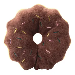 2021 Pies Zabawki Dog Donut Plush Chews Squeaky Plush Dog Toy 3 Designs Opcjonalne DHL za darmo