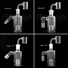 14mm 18mm Glas Aschefänger mit abgeschrägter Kante Quarz Banger 4590 Ashcatcher Aschefänger Reifen Percolatoren für Glas Wasserbongs Öl