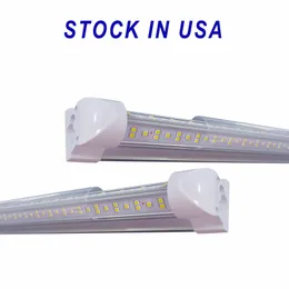 LED Ceiling Tube T8 V-Shaped 8ft Cooler Door Leds Tubes Integrated Led Tubeing Double Sides for large shops Led Lights 85-265V