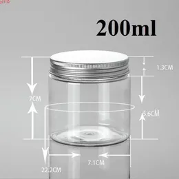 شحن مجاني - DIY 200G Clear Cream Jar، Petjar، حاوية مستحضرات التجميل، التجميل التعبئة والتغليف الألومنيوم capgoods