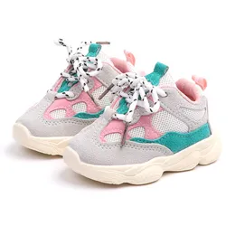 Baby Toddler Shoes 2020 New Spring Autumn Soft Bottom Patchwork Kids Sneakers Lace Up Boys Girls Sport Shoes Chaussure Enfant C1002