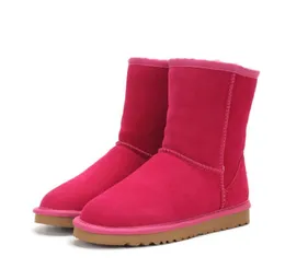 Kobiety klasyczne środkowe buty śnieżne 5825 Keep Warm Bot wygodne Pluszowe owczeginowe, swobodne pół buty Piękne prezenty z kartą do kurzu.