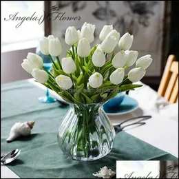 Decorative Flowers & Wreaths Festive Party Supplies Home Garden 31Pcs/Lot Pu Mini Tip Flower Real Touch Wedding Bouquet Artificial Silk For