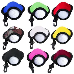 Neoprene Portable Golf Ball Bags Golf Tees Holder Small Waist Clip Pouch Storage Bag Hold Up To 2 Balls For Training Accessories Party Gift