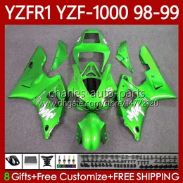 مجموعة هيكل السيارة ل Yamaha YZF-1000 YZF-R1 YZF1000 YZFR1 98 99 00 01 الجسم 82NO.164 YZF R1 1000CC 1998-2001 YZF 1000 CC R المعدني الأخضر 1 1998 1999 2000 2000 2001 دراجة نارية