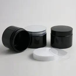 20 x 150g 5oz Black Plastic Jar With Lid Cosmetic jars Empty Containers Sample Cream Jars Packaging