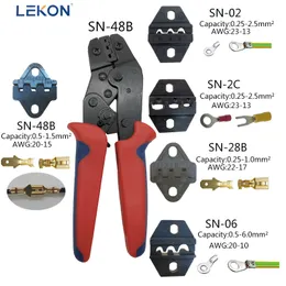 SN-48B Crimping Pliers Set 4 Jaw Kit For Tube/insulation Terminals Electrical Clamp Tools Y200321