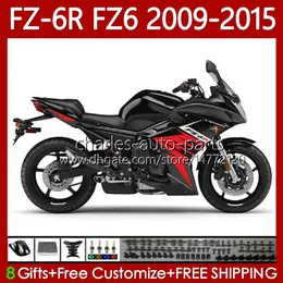 MOTO Body For YAMAHA FZ6 FZ 6 R N 600 6R 6N FZ-6N 09-15 Bodywork 103No.20 FZ600 FZ6R FZ-6R 09 10 11 12 13 14 15 FZ6N 2009 2010 2011 2012 2013 2014 2015 OEM Fairings black red