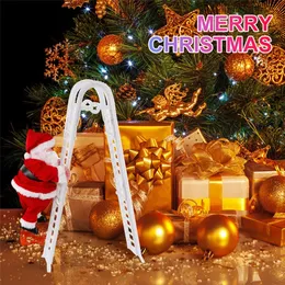 Рождество Санта-Клаус Электрический подъем Лестница висит украшения Рождественская елка Украшения Смешные Новогодние Детские Подарки Партия Декор 201203