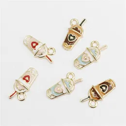 20pcs Summer Dessert Alloy Metal Drop Oil Ice Cream Charms Pendant For DIY Bracelet Necklace Jewelry Making Finding