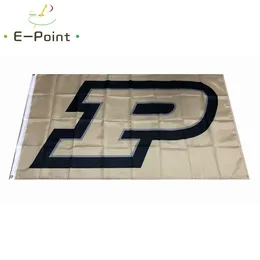 NCAA Purdue Boilermakers Flag 3 * 5ft (90cm * 150cm) 폴리 에스테르 깃발 배너 장식 비행 집 정원 깃발 축제 선물