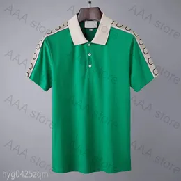 2021SS Designer koszule polo luksusowe polo swobodne męskie t -koszulki wąż pszczoła list haftowy moda High Street Man Tee 0001