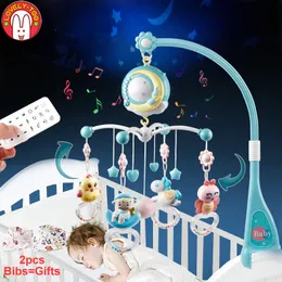 Baby Krippe Mobiles Rasseln Spielzeug Bett Glocke Karussell für Kinderbetten Projektion Säuglingspädagogisches Spielzeug 0 12 Monate für Neugeborene LJ201113