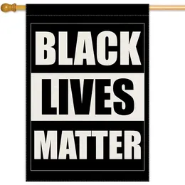 Dwustronne Black Lives Matter Flagi ogrodowe 12x18 cala 100% znak po poliestr