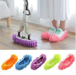 Pigro Pulito Mop Pantofola Copriscarpe riutilizzabile Colore della caramella Morbido Lavabile Pulizia del pavimento Strumenti per la pulizia della casa Accessori LJJP630