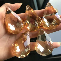10 st 50mm Champagne Crystal Chandelier Prism Light Part Pendants Diy Suncatcher Crystal 10pc 50mm Spring H Jllfne