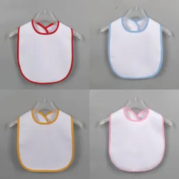 Sublimation Blank Baby Bib DIY Thermal Transfer Baby Burp Cloths Waterproof Bib Kid Product 5 Colors M3147 370 K2