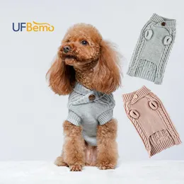 UFBemo Maglione per cani a trecce lavorato a maglia Bassotto Gatto Pull Chien Teckel Abbigliamento Natale Inverno per chihuahua Cani di piccola taglia caldi LJ201006